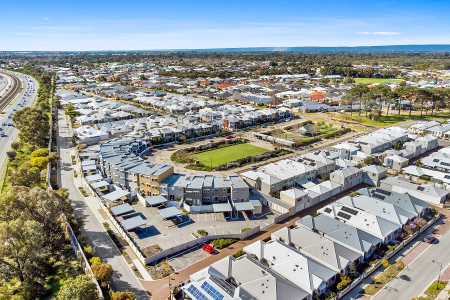 aerial view of the 20 NRAS apartments for sale in Atwell, WA, by EPS