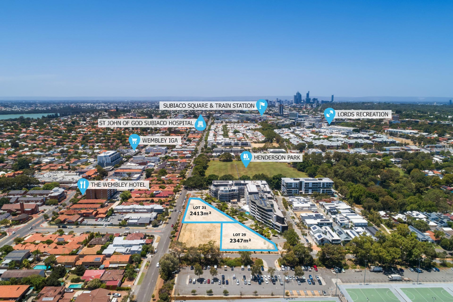 Positioned within 4 km of the Perth Central Business District, Lot 29 & 31 Salvado Road enjoy close proximity to key amenities